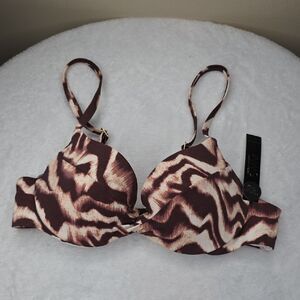 3111 NWT Victoria's Secret Swim Essential Twist Push-Up Bikini Top Sz 34B